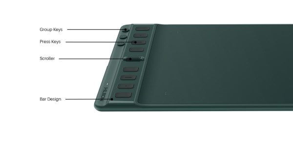 Графичен таблет HUION Inspiroy 2 M, 5080 LPI, Зелен 7