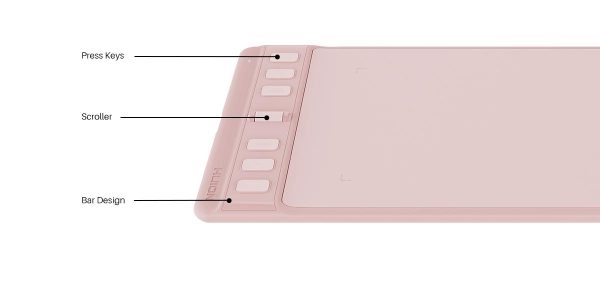 Графичен таблет HUION Inspiroy 2 S, 5080 LPI, Розов 5