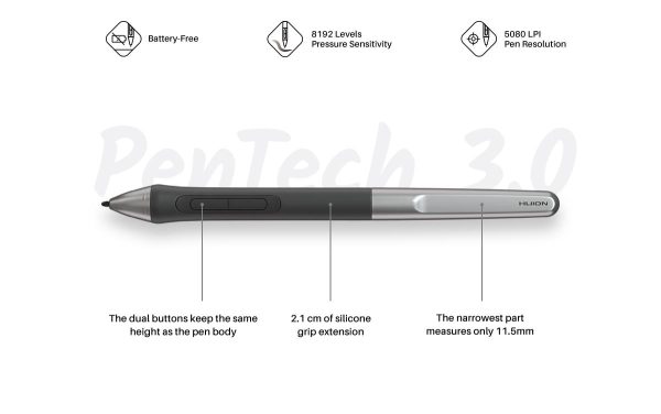 Графичен таблет HUION Inspiroy 2 S, 5080 LPI, Розов 7