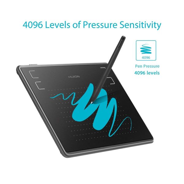 Графичен таблет HUION Inspiroy H430P, USB, Черен 2