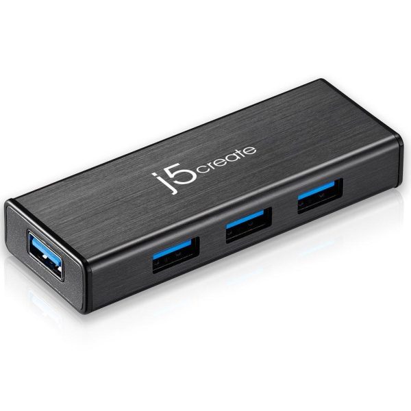 Хъб 4-портов J5 Create JUH340, USB 3.0, 1:4, Черен  2