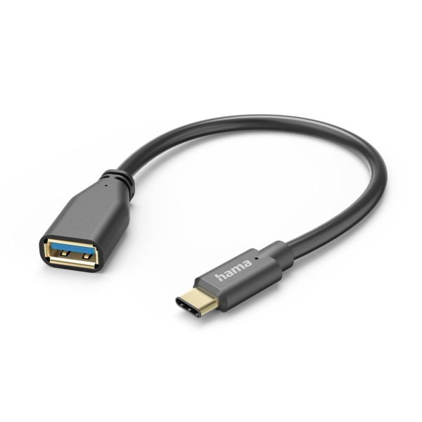 HAMA Адаптер OTG  USB-C мъжко - USB-A женско, 0.15m, черен 3