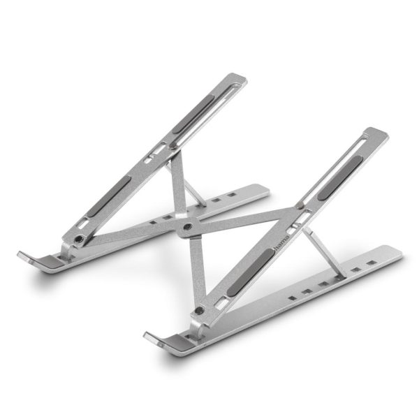 HAMA "Aluminium" стойка за лаптоп, сгъваема, накланяща се, до 39 см (15,4"), сребриста 4