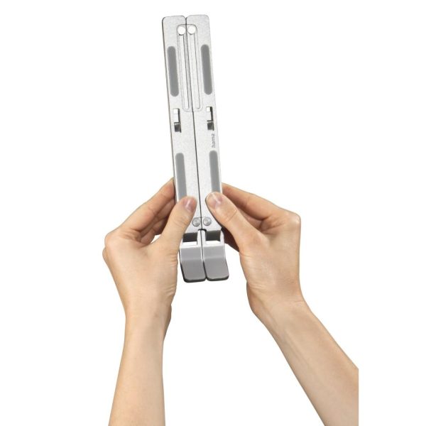 HAMA "Aluminium" стойка за лаптоп, сгъваема, накланяща се, до 39 см (15,4"), сребриста 5