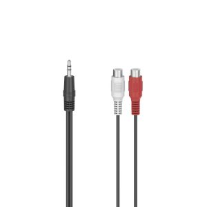 HAMA Аудио адаптер, 2 x RCA женско - 3.5 mm жак мъжко, стерео 1