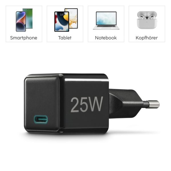 HAMA Бързо мини зарядно 220V, USB-C, PD/Qualcomm, 25 W, черен 15