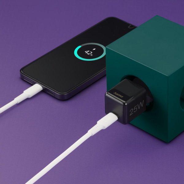 HAMA Бързо мини зарядно 220V, USB-C, PD/Qualcomm, 25 W, черен 6