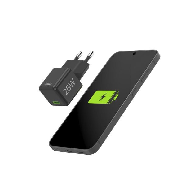 HAMA Бързо мини зарядно 220V, USB-C, PD/Qualcomm, 25 W, черен 7