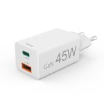 HAMA Бързо мини зарядно, 45 W, 1x USB-C - 1x USB-A, PD, бяло 1