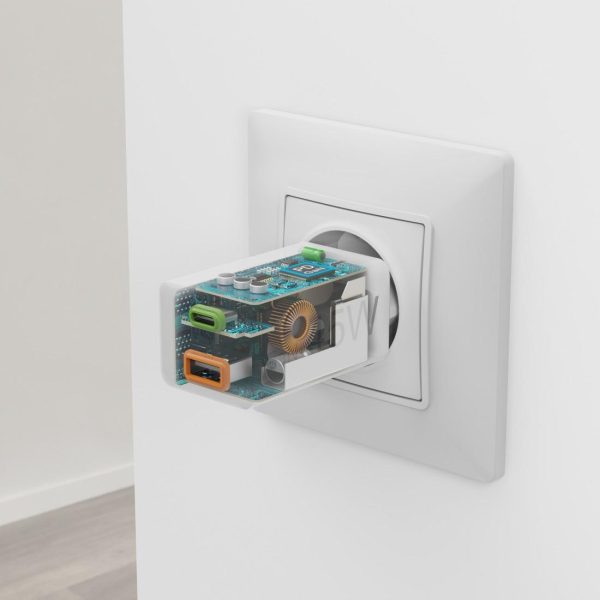 HAMA Бързо мини зарядно, 45 W, 1x USB-C - 1x USB-A, PD, бяло 10