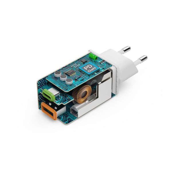 HAMA Бързо мини зарядно, 45 W, 1x USB-C - 1x USB-A, PD, бяло 15