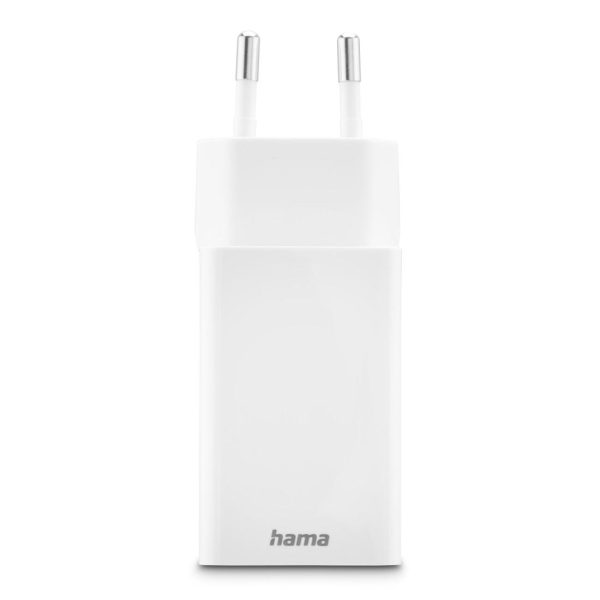 HAMA Бързо мини зарядно, 45 W, 1x USB-C - 1x USB-A, PD, бяло 4