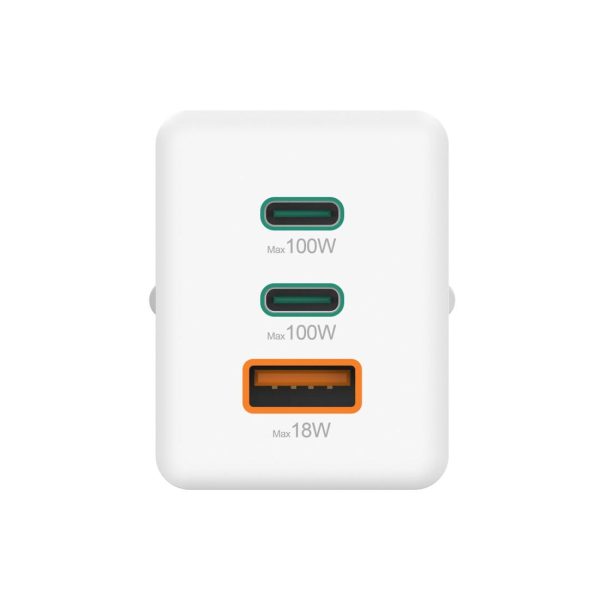 HAMA Бързо зарядно 220V, 100 W GaN, 2x USB-C PD, 1x USB-A QC 13