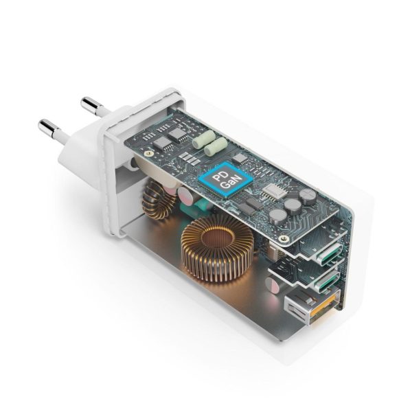 HAMA Бързо зарядно 220V, 100 W GaN, 2x USB-C PD, 1x USB-A QC 14