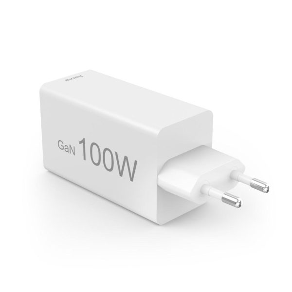 HAMA Бързо зарядно 220V, 100 W GaN, 2x USB-C PD, 1x USB-A QC 3