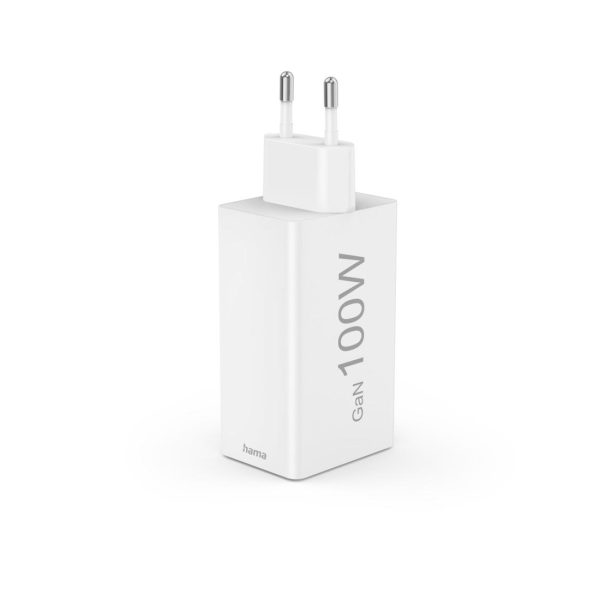 HAMA Бързо зарядно 220V, 100 W GaN, 2x USB-C PD, 1x USB-A QC 5