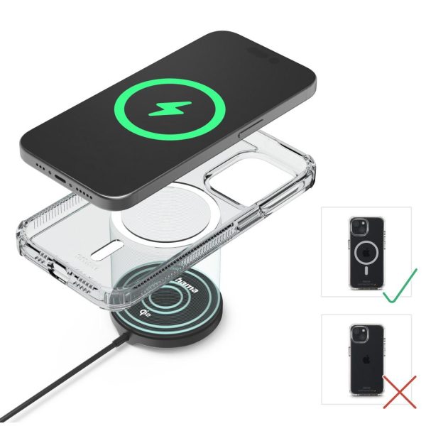 HAMA Безжично зарядно устройство Qi2, 15 W, черно, за Apple 12