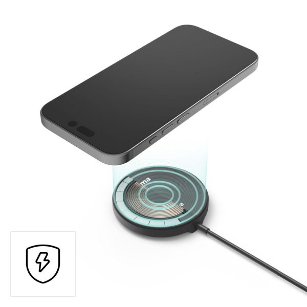 HAMA Безжично зарядно устройство Qi2, 15 W, черно, за Apple 20