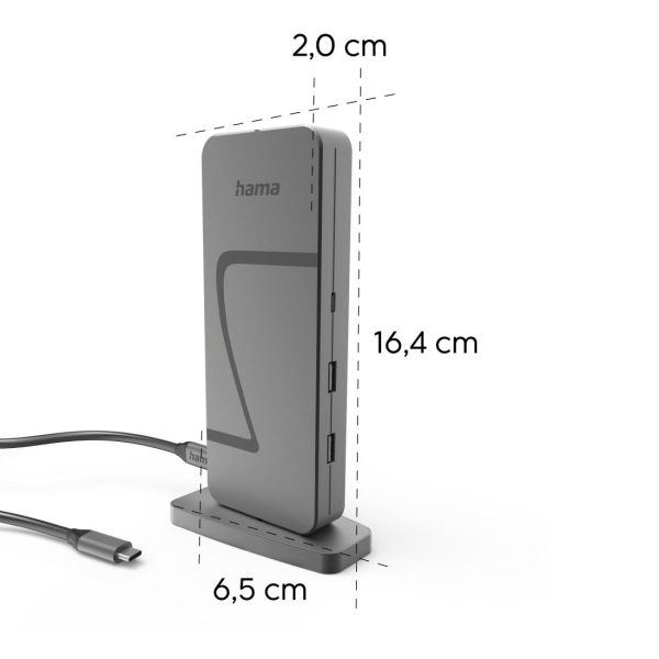 HAMA Докинг станция "Connect2Office Speed", USB4, USB-C, PD, 40 Gbit/s, 10 порта 10