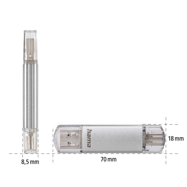 HAMA Флаш памет "C-Laeta" Тип USB-C/USB 3.0, 256 GB, 70MB/s 5