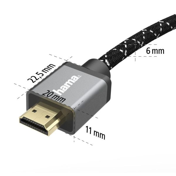 HAMA Кабел Ultra High Speed HDMI - HDMI, 8K, 5.0 м, сертифициран 10