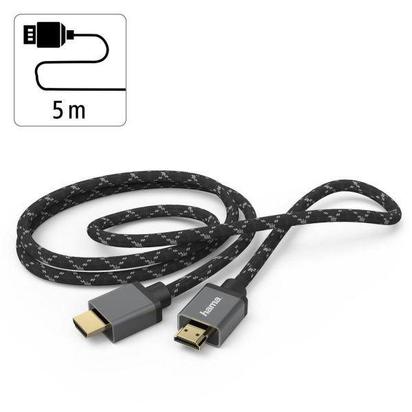 HAMA Кабел Ultra High Speed HDMI - HDMI, 8K, 5.0 м, сертифициран 5