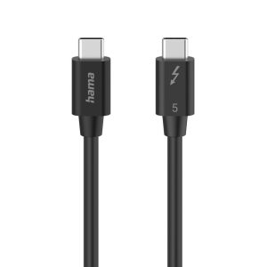 HAMA Кабел "USB-C" Thunderbolt-5, 80 Gbit/s, 5A, 240W, Ultra-HD 8K, 1.00 m 1