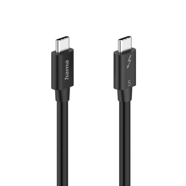 HAMA Кабел "USB-C" Thunderbolt-5, 80 Gbit/s, 5A, 240W, Ultra-HD 8K, 1.00 m 2
