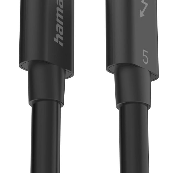 HAMA Кабел "USB-C" Thunderbolt-5, 80 Gbit/s, 5A, 240W, Ultra-HD 8K, 1.00 m 4