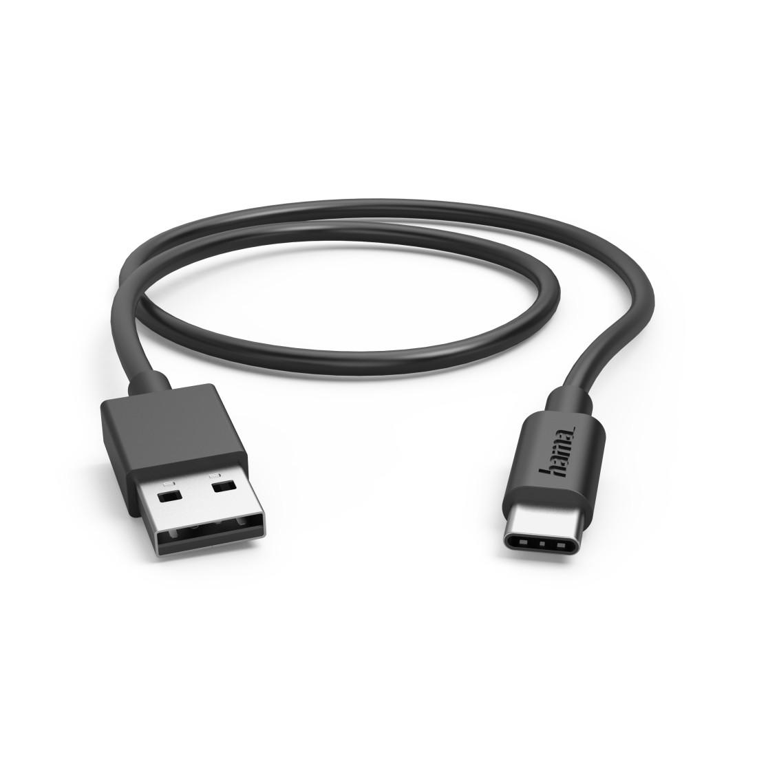 HAMA Кабел USB-C - USB А, 0,5 м, 480Мbit/ 3А, черен 1