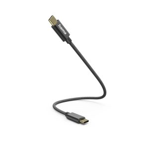 HAMA Кабел за зареждане, USB-C -USB-C, 0.2м, черен 1