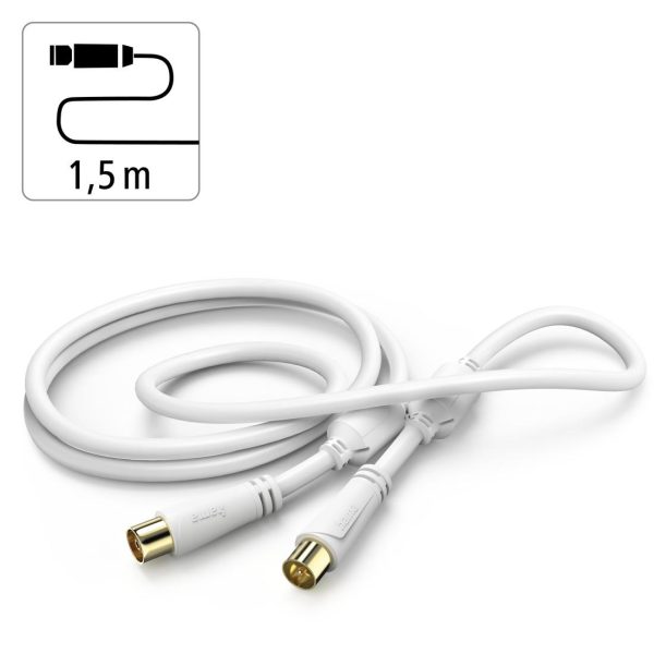 HAMA Коаксиален антенен кабел, позлатен, 1,5 м, 100 dB 4
