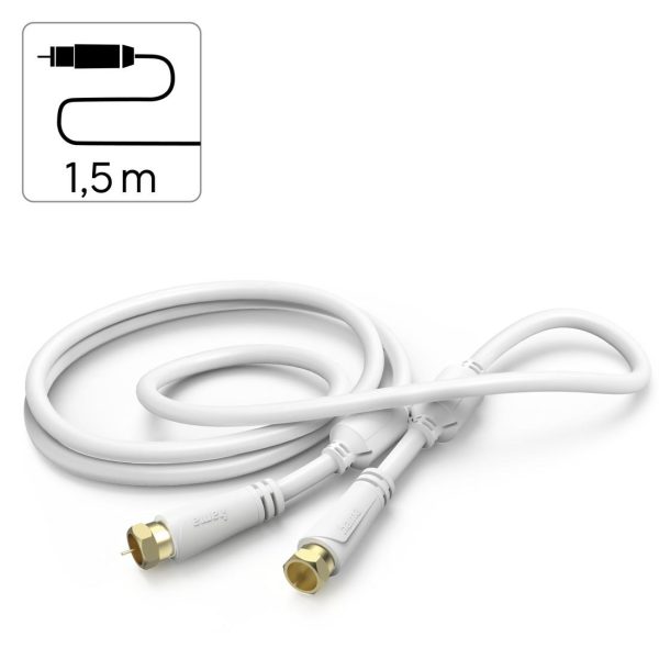 HAMA Коаксиален антенен кабел SAT, F-Plug - F-Plug, 1,5 m, 100 dB, 205251 4
