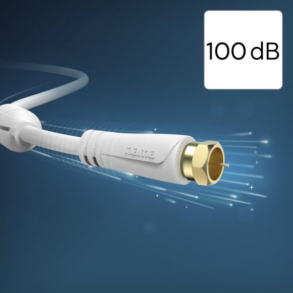 HAMA Коаксиален антенен кабел SAT, F-Plug - F-Plug, 1,5 m, 100 dB, 205251 5
