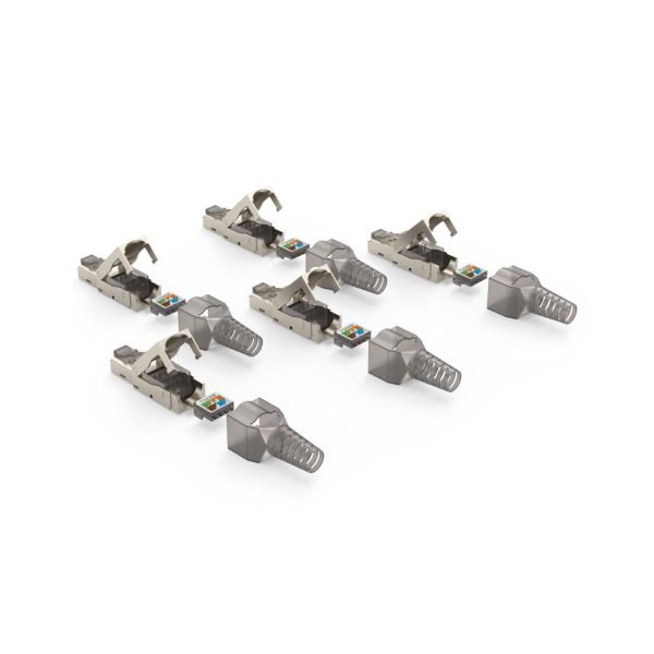 HAMA Комплект мрежови конектори, CAT 6a, 10 Gbit/s, екраниран, инсталиране без инструменти, 5 бр 2