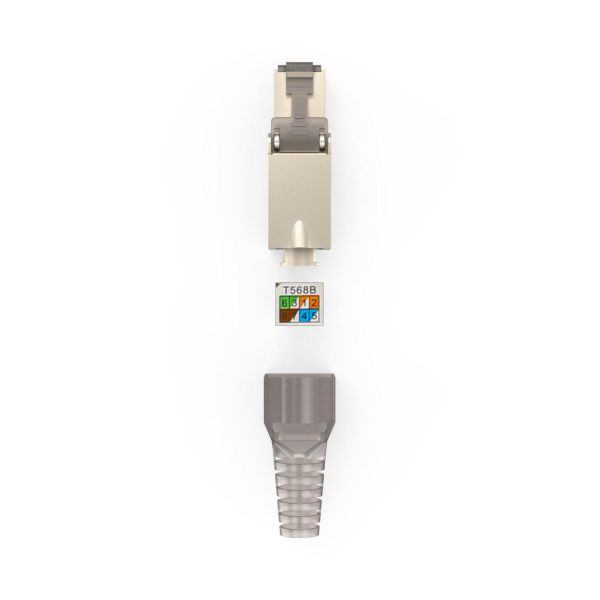 HAMA Комплект мрежови конектори, CAT 6a, 10 Gbit/s, екраниран, инсталиране без инструменти, 5 бр 6