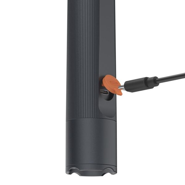 HAMA LED Фенер FLX1200-C, презареждащ се, удароустойчив, алуминиев, 4 режима + SOS 15