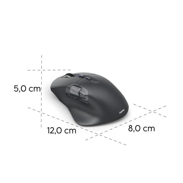 HAMA Мишка „WM-900“ мултифункционална, ергономична, Bluetooth, батерия, RGB, черна 14