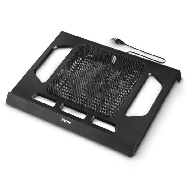 Hama охлаждаща поставка за лаптоп Black Edition с вентилатор, USB 2