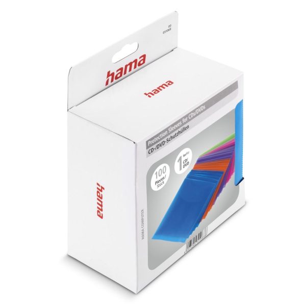 HAMA Предпазни пликове за CD/DVD, 100 бр, цветни 3