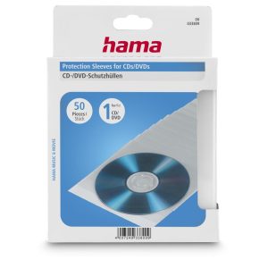 HAMA Предпазни пликове за CD/DVD, 50 бр, прозрачни 1