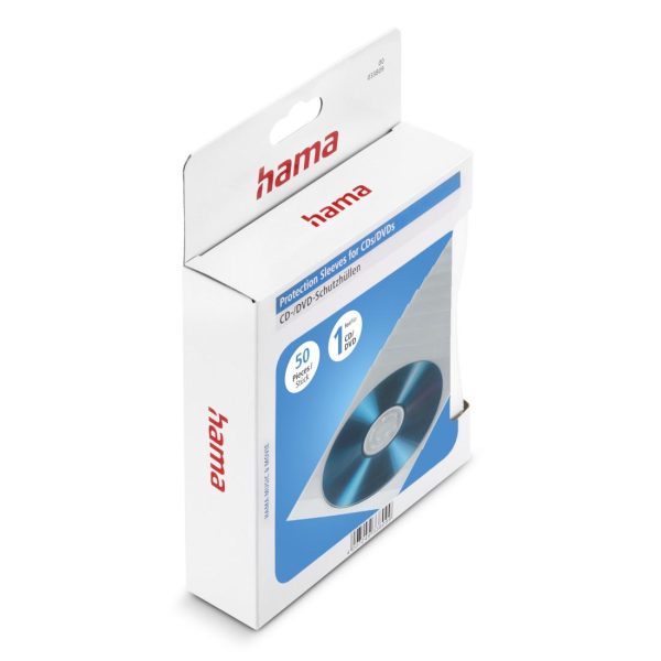 HAMA Предпазни пликове за CD/DVD, 50 бр, прозрачни 3