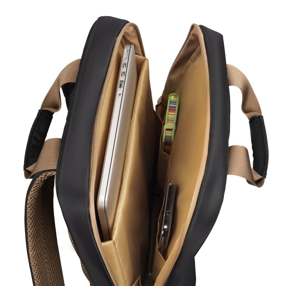 HAMA Раница за лаптоп "Ultra Lightweight", до 41 см (16,2"), черно с кафяво 16