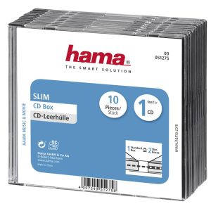 Hama Slim CD кутийки за дискове, опаковка от 10 бр, 51275 1