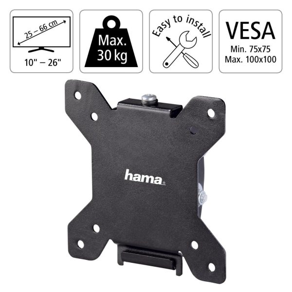 HAMA Стенна стойка за  TV, накланяща се, 66 см (26") до 30 кг 4
