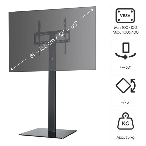 HAMA Стойка за TV, регулируема, 165 cm (65"), до 35 кг, 220868 8
