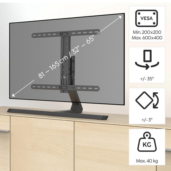 HAMA Стойка за TV Stand "Design" до 165см / 65"/, до 40 кг, 220869 10