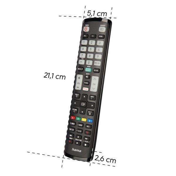 HAMA Универсално дистанционно за Samsung TV, IR, обучаемо, светещи бутони 10