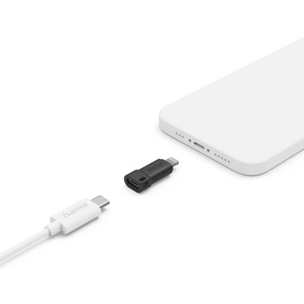 HAMA USB-C адаптер към Apple Lightning Plug, черен 7