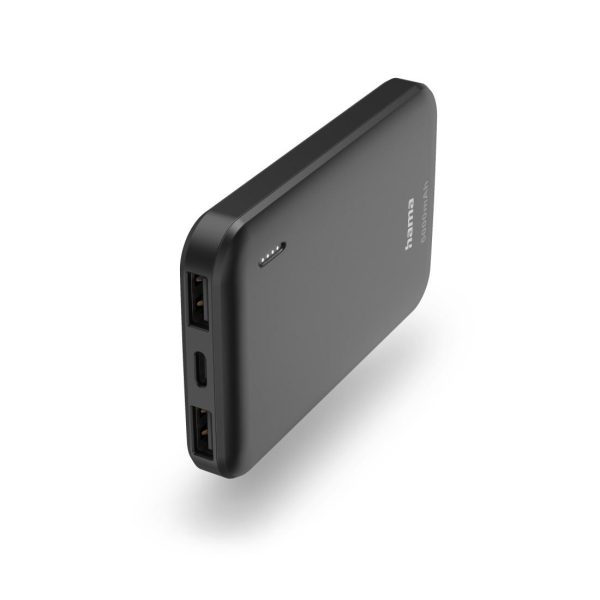 HAMA Външна батерия "Pocket 5" Power Pack, 5000 mAh, Изходи: 2x USB-A, антрацит 1